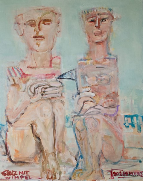STOLZ MIT WIMPEL, Leinwand 2021,  80 x 100 cm